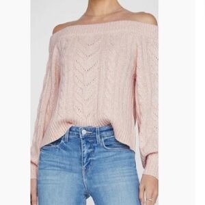 L'AGENCE Blush Off-Shoulder Sweater